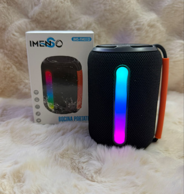 Bocina Bluetooth IMEGO FM012 con luz RGB